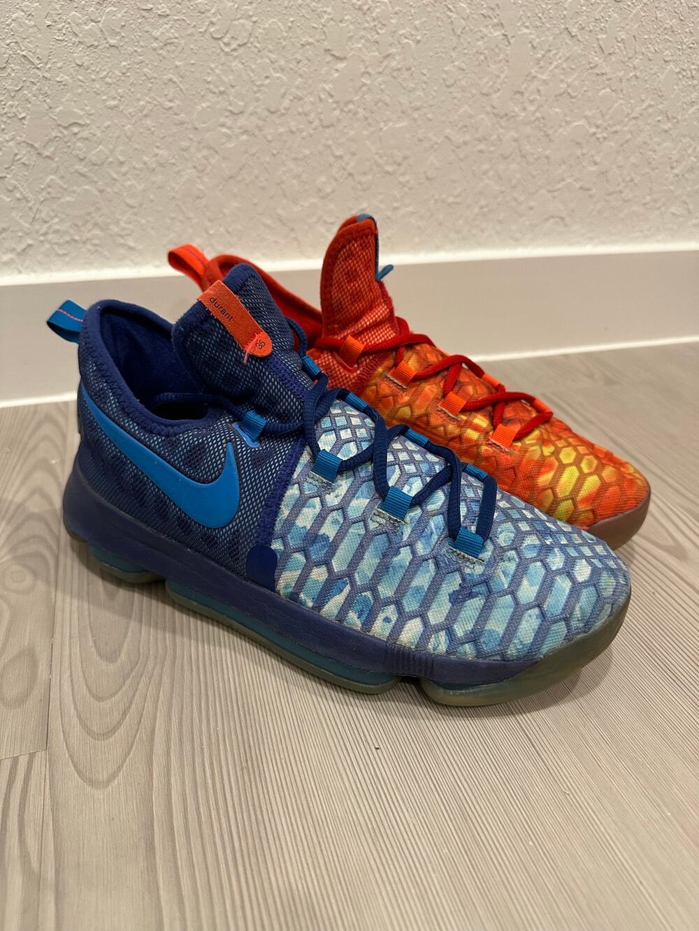 Nike Zoom KD GS Fire Ice Basketball Sneaker Shoe Youth 7Y Athletic Active Game